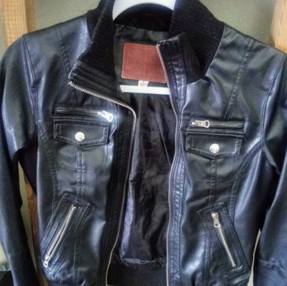 Black Faux Leather Jacket